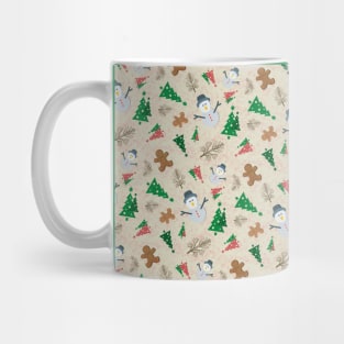 Winter Wonderland Delights: A Festive Gingerbread and Snowman Soiree Mug